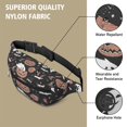 thumbnail image 5 of Fanny Pack Accented Spooky Halloween Pattern Waist Pack Bag,Running Cross Bag,Waterproof Large Fanny Packs for Women Men for Travel Running Hiking Cycling, 5 of 6