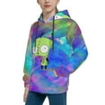 thumbnail image 2 of Invader Zim Youth Sweatshirt Hoodies Pullover 3D Print Novelty Hooded Hoody Clothes For Boys Girls Teen Clothing, 2 of 7
