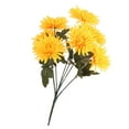 thumbnail image 4 of Artificial Chrysanthemums Bushes Flower Mum Bouquet Home Decor Yellow, 4 of 6