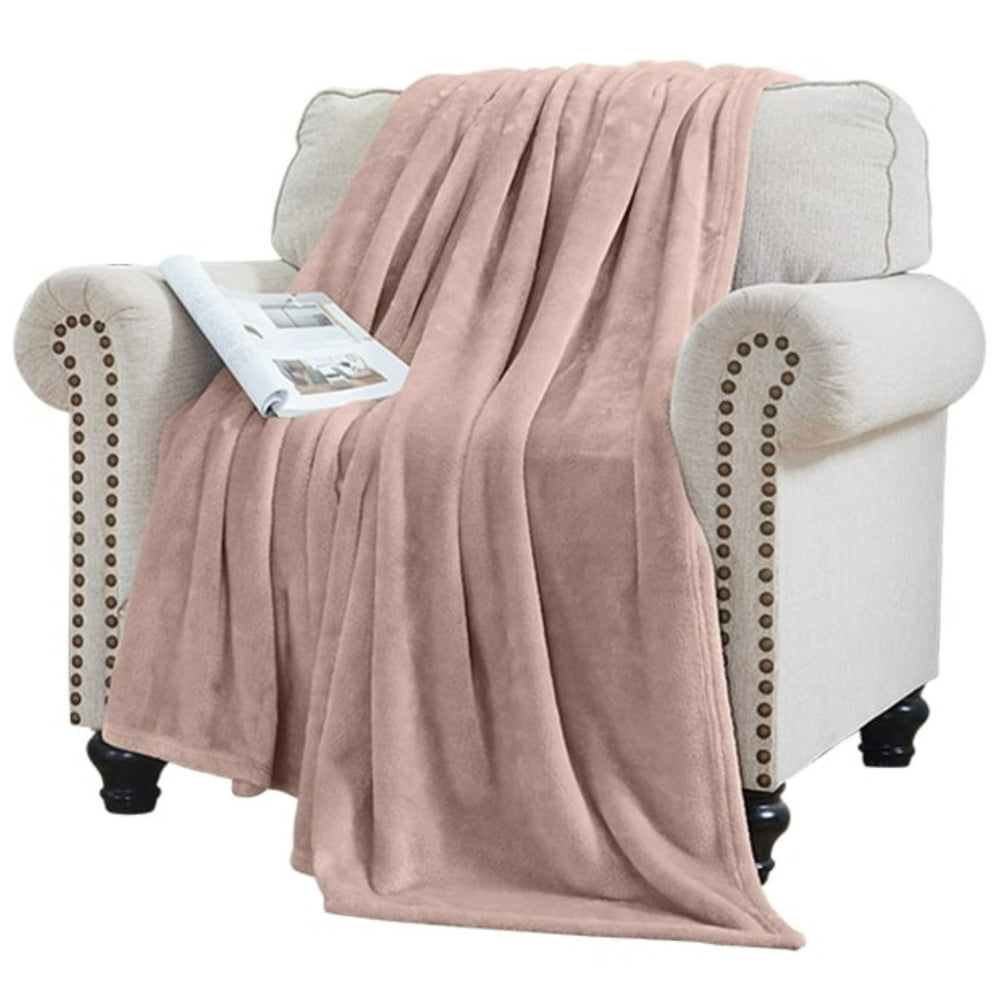 Elle Decor Solid Plush Oversized Throw Blanket - Silky Soft and Cozy ...
