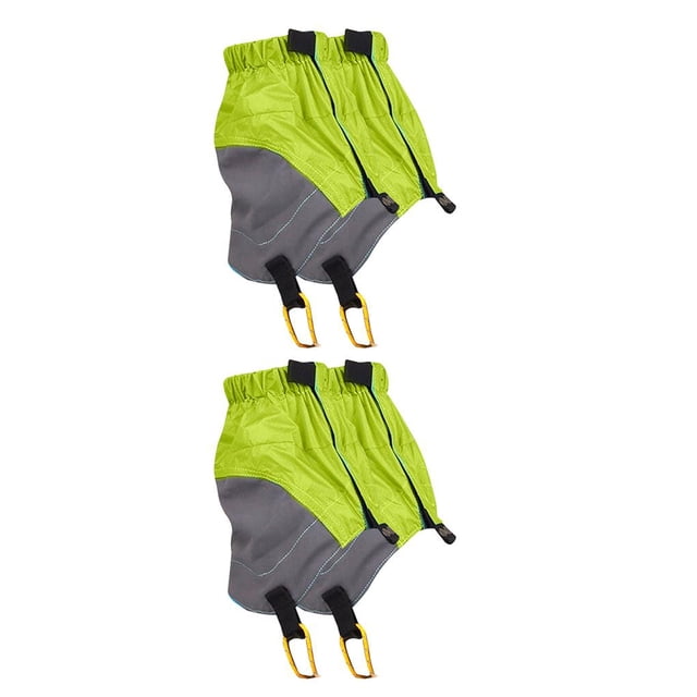 Polainas de nieve Greeniant para correr a prueba de polvo 20D recubiertas de silicona Verde 2Conjunto