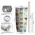 thumbnail image 6 of 20 Oz Lovely Dog Breeds Coffee Tumbler Double Wall Insulated Stainless Steel Water Bottle | Metal Reusable Thermoses Flask with Cup Cap | Leak & Sweat Proof with Anti-Dust Lid, 6 of 7