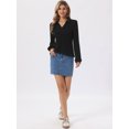 thumbnail image 4 of DARING DIVA Women's Winter Sweater Polo Collar Shirts Tops M Black, 4 of 6