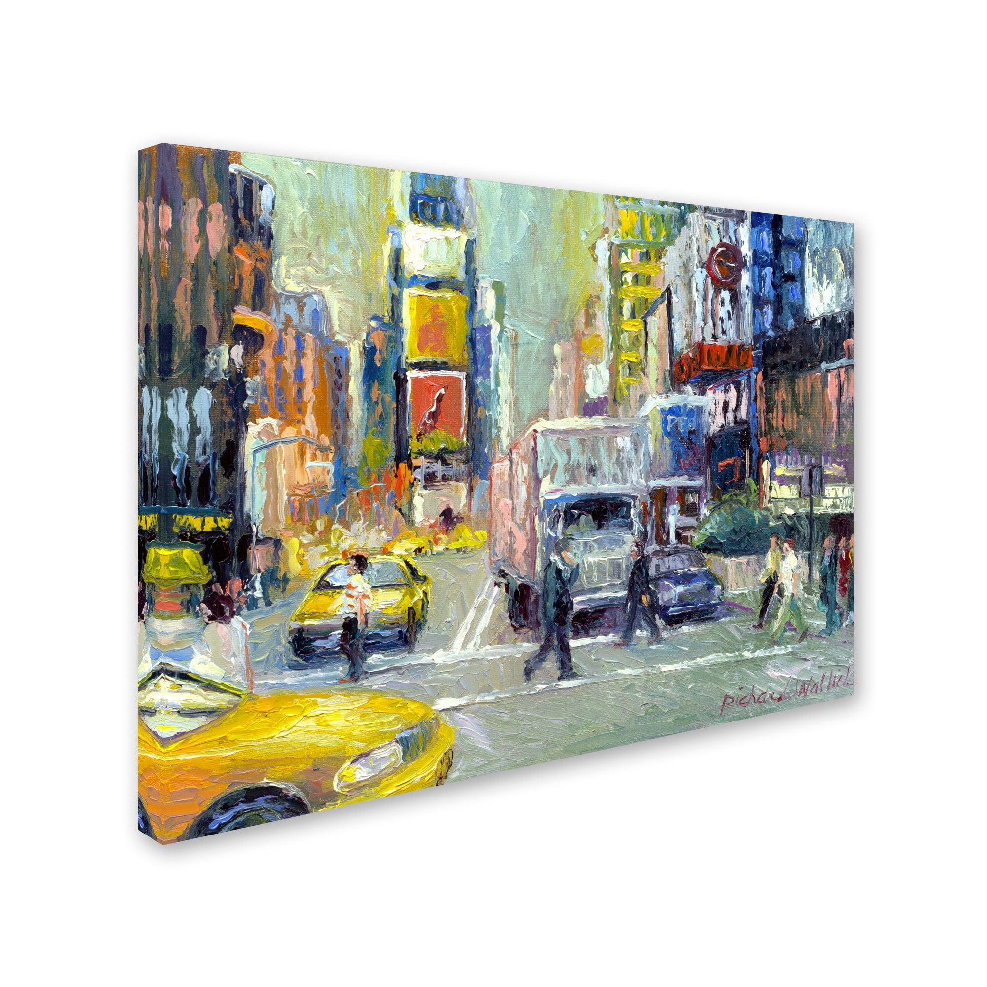 Trademark Fine Art "Times Square" Canvas Art by Richard Wallich