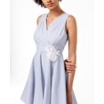 thumbnail image 3 of Maison Jules Womens Wrap Bodice Fit & Flare Dress, 3 of 4