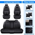 thumbnail image 3 of For Subaru Forester Crosstrek Legacy Outback WRX 2000-2025, Car Seat Covers Full Set, Wear-resistant 5-Seat Auto Cushion Protector with Pillow Black, 3 of 14