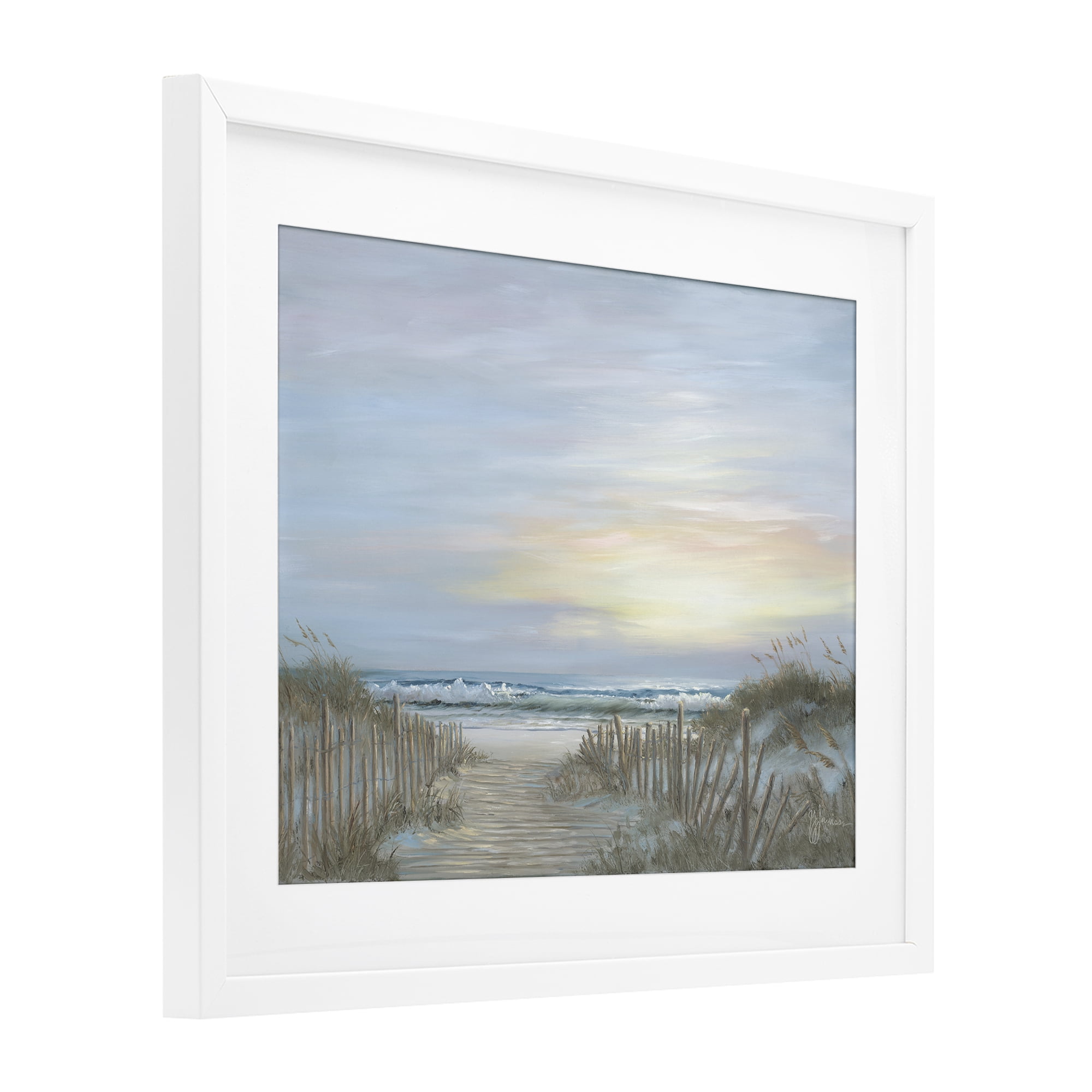 Stupell Industries Serenity Path Sunset White Framed Print Under Glass, design by Georgia Janisse