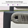 thumbnail image 5 of PURPLE LEAF Outdoor Bar Height Bar Stool Set of 2 Rattan Bar Chair with Back Aluminum Modern Barstools for Patio Backyard Indoor Kitchen Gray, 5 of 8