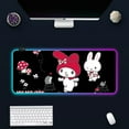 thumbnail image 1 of Hello Kitty kuromi my melody RGB Pc Gamer Keyboard Mouse Pad Mousepad LED Glowing Mouse Mats Rubber Gaming Computer Mausepad Jiayi, 1 of 7