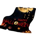 thumbnail image 2 of StlyGar Halloween Throw Blanket Ultra Soft Plush Fleece with Spooky Pumpkins Cozy Lightweight Flannel Throw for Sofa Bed Couch Halloween Decor, 2 of 6