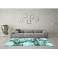 thumbnail image 3 of Ahgly Company Indoor Rectangle Abstract Light Blue Modern Area Rugs, 6' x 9', 3 of 4