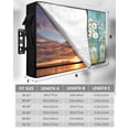 thumbnail image 7 of Outdoor TV Cover 30 to 32 Inch Weatherproof, Vintage Oil Painting Art Waterproof TV Screen Protector for Outside Decor with Zipper and Pocket 30"L x 19"H&nbsp; , Daisy Bottle Jar Blue White, 7 of 7