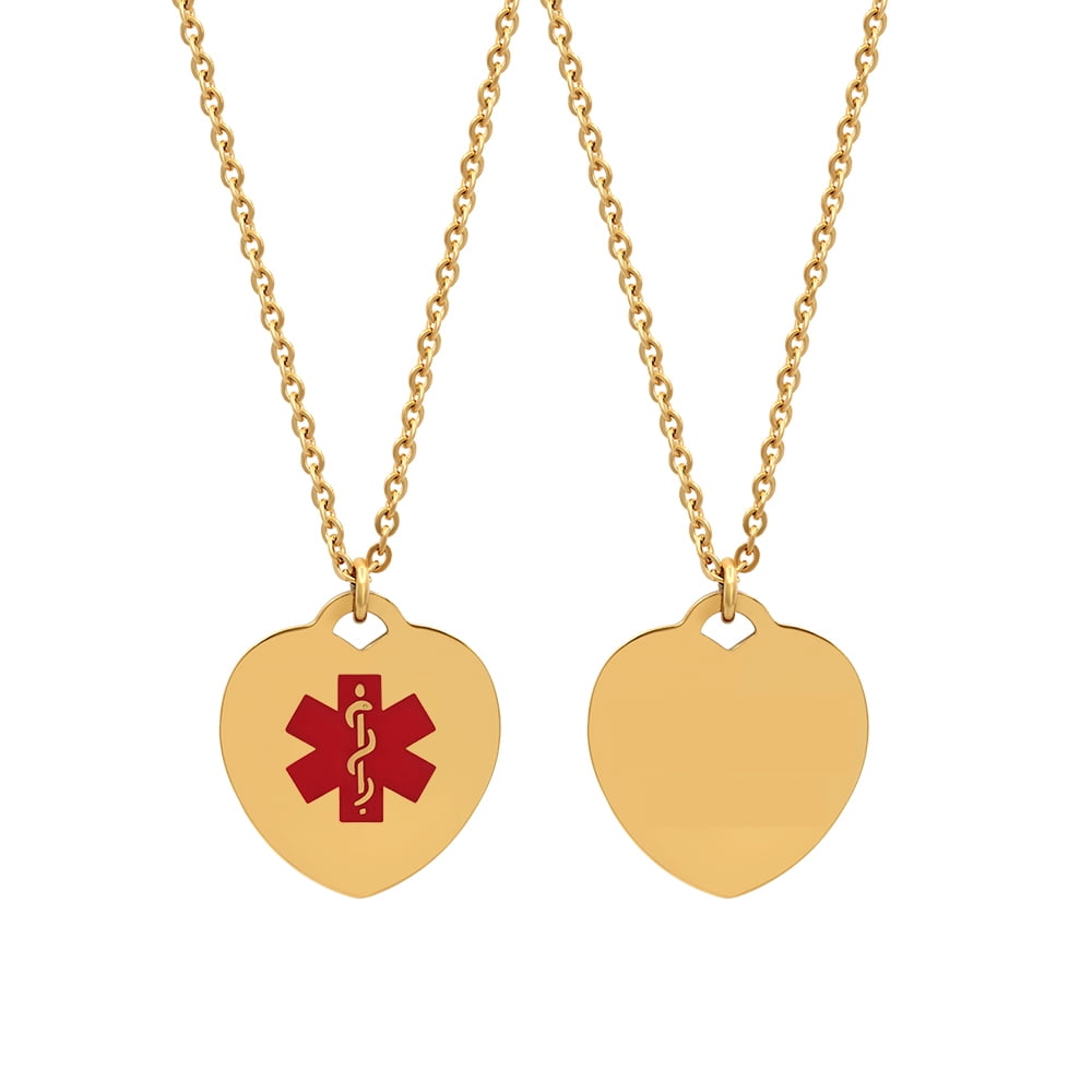Anavia Heart Necklace Personalized Gold Stainless Steel Pendant Jewelry with Gift Box
