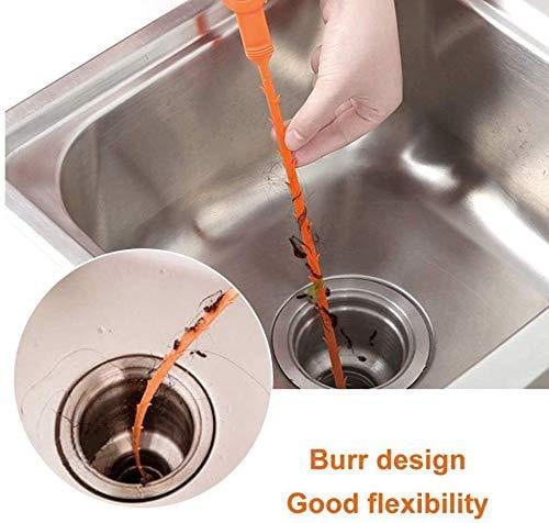 5 Packs Hair Clog Remover Cleaning Tool 25 Inch Drain Relief Auger Cleaner Snake Hair Catcher for Sink Kitchen Bathroom Tube Toilet Clogged Drains Dredge Pipe Sewers Drain Clog Cleaner 