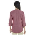 thumbnail image 2 of DG230W Devon & Jones Ladies' Cotton MÃ©lange Knit Top Burgundy Heather L, 2 of 6