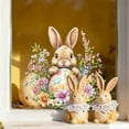 thumbnail image 5 of Hometravel Easter Bunny Egg Butterfly Window Clings, Removable Electrostatic Stickers for Holiday Decor, Festive Spring Window Decals for Glass, Colorful Cling Film for Home and Party, 5 of 6