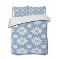 thumbnail image 2 of Quilts Twin Size, Blue Daisy Soft Comforter Bedding Set for Bed, Spring Floral Elegant Pastoral Botanical Lightweight Quilted Bedspread with Pillow Cover(2 Pieces) for All Season, 68x86 Inch, 2 of 6