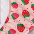 thumbnail image 6 of Gunia Kids Teen Girls' Swimwear 3 Piece Strawberry Print Cute Bikini With Cover Up Bathing Suits Swimsuit For Beach Pool 6-12 Years, 6 of 6