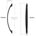 thumbnail image 5 of Cauldham 5 Pack Solid Kitchen Cabinet Arch Pulls Handles (5" Hole Centers) - Curved Drawer/Door Hardware - Style M243 - Matte Black, 5 of 6