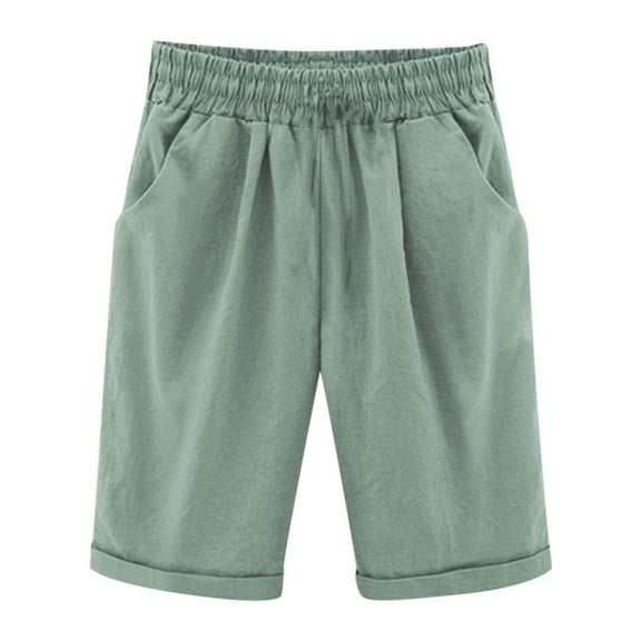 Kids Shorts Boys 7-8 Solid Color Elastic Waist Drawstring Pull on Sweat Cargo Shorts Soft Fit Running Short Kids Clothes,Green,120(5-6 Years)