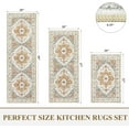 thumbnail image 2 of Farmhouse Kitchen Rugs Sets of 3, Kitchen Runner Rugs Non Slip Washable, Boho Kitchen Mats for Floor, Indoor Door Mat Entrance, Laundry Room Rug, Thick Kitchen Floor Mat Carpet, 2 of 6