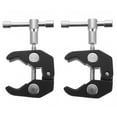 thumbnail image 1 of 2PCS Super Clamp Aluminum Alloy 1/4 inch 3/8 inch Thread Camera Clip Holder Supply, 1 of 8