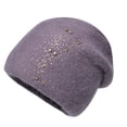 thumbnail image 1 of Sonducket Gorro de invierno para mujer, gorro de Color sólido para clima frío, gorro térmico transpirable, mezcla de ropa informal para la cabeza, Accesorios de disfraces Púrpura claro Sonducket AP013158-05, 1 of 6