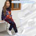 thumbnail image 5 of Uorisanigo Kids Sweat Suit Set - 2 Piece Oversized Fire Wolf Print Pullover Hooded Sweatshirt and Athletic Jogger Sweatpants for Boys Girls, Hoodies & Sweatpants Outfit, 5 of 7