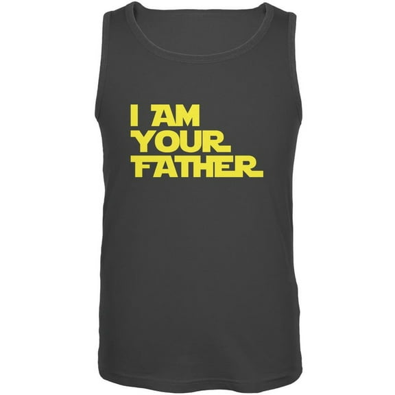 Fathers Day - I Am Your Father Charcoal Grey Adult Tank Top - X-Large