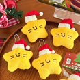 thumbnail image 2 of Christmas Star Plush Keychain Chirping Stuffed Doll Pendant Car K A2, 2 of 5