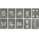 thumbnail image 3 of 10 Piezas Surtido Animal Corporal BLESIY Plantilla de pintura de cara Reutilizable Suave 7.5 x 10.5 cm, 3 of 7