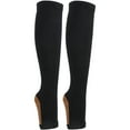 thumbnail image 2 of Vein Socks, Exquisite Workmanship Compression Socks Elastic Fabric Middle Tube 2Pcs Three-dimensional Weaving  For Woman For Man Zipper Socksblack + Copper Bottom S/M, 2 of 8