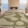 thumbnail image 2 of Design&I 5'x7' Washable Area Rug Flatweave & Daily Traffic Ready Olive Beige Abstract Shapes Design Elegant Contemporary Artistic for Modern for Guest Room, Lounge, Apartment, 2 of 7