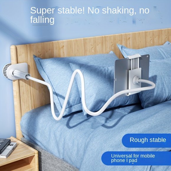 Get Your Hands On The Versatile Phone Holder With A Flexible Gooseneck Clamp, Perfect For IPhone 8/7/6 On Your Bed Or Desk.