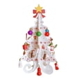 thumbnail image 1 of Bearachild Decoración de árbol de Navidad de escritorio de madera, portátil, plegable, para Club, Bar, dormitorio, sala de estar, decoración de Festival Kits de decoración para fiestas Blanco Bearachild HA069181-02, 1 of 6