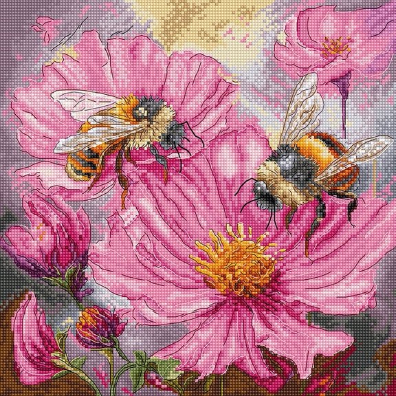 Wizardi Counted Cross Stitch Kit - Honey Blooms L9933 Letistitch