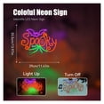 thumbnail image 3 of Letrero De Neón Spooky Con Luz LED De Murciélago Regulable Con Alimentación Por USB, Para Decoración De Pared De Dormitorio, Bar, Fiesta 35.5cmx29cm, 3 of 7