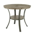 thumbnail image 1 of Pemberley Row Metal and Wood Pewter Pub Table Round Lower Storage Shelf 42" Unassembled, 1 of 9
