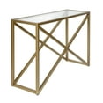 thumbnail image 4 of Evelyn&Zoe Lovett 42" Wide Rectangular Console Table, Brass, 4 of 8