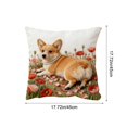thumbnail image 3 of Antqov Throw Pillow Covers, 18x18" Embroidered Decorative Pillow Covers with Zipper 2D Cute Animals Patterns Linen Throw Pillowcases for Living Room Couch Sofa Bed Home Decorations, 3 of 6
