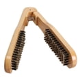 thumbnail image 1 of Cepillo alisador de pelo con pinza, cepillo de madera de doble cara, alisador de pelo, suministros de peluquería, 1 of 12