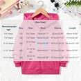 thumbnail image 3 of Vmberlty Kids Zip Up Hoodies Girl's Winter Small Print Fleece Lined Long Sleeve Hooded Zipper Sweatshirt Coats for 5-14 Years, 3 of 7