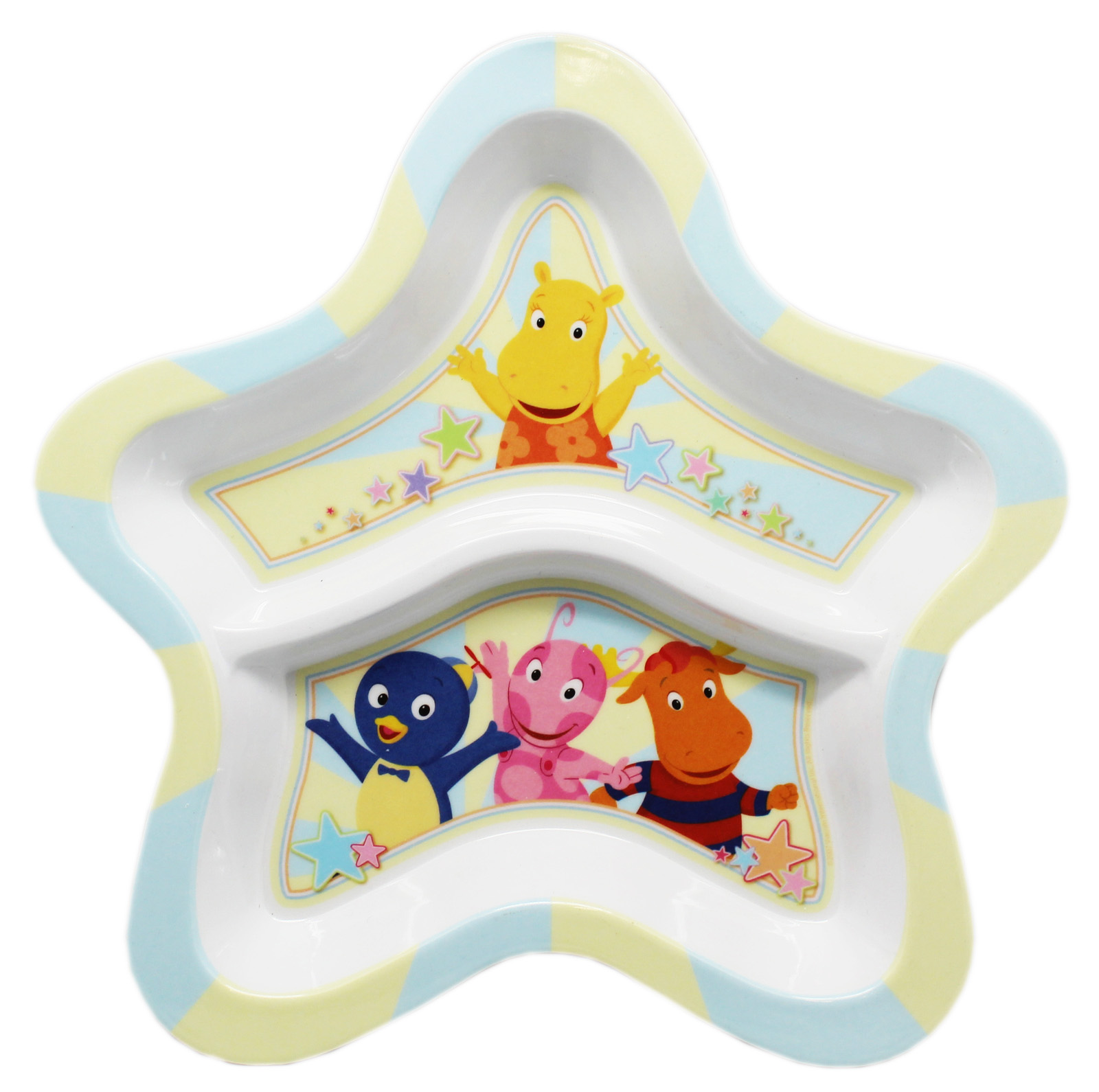 Nick Jr's The Backyardigans Light Blue/Yellow Star Shaped Kids Plate
