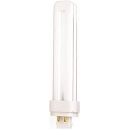 Satco Compact - SATCO HYGRADE DUAL TUBE COMPACT FLUORESCENT LAMP, T4, 26 WATTS, 4100K, 82 CRI, G24Q-3 BASE