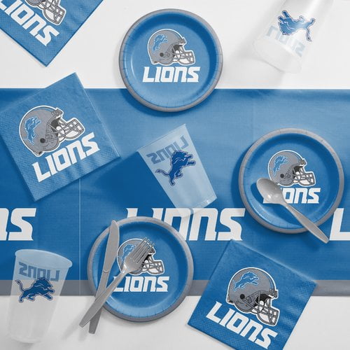 Detroit Lions Party Supplies Tailgating Kit, Serves 8 Guests Walmart