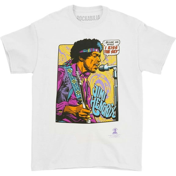 Men's Jimi Hendrix Hendrix Pop Art T-shirt Small White