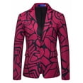 thumbnail image 5 of CHUMUD 2 Piece Sets for Men Button Notched Lapel Suit Jacket Casual Business Jackets Sports Coats Slim Fit Blazer with Long Pants, 5 of 9