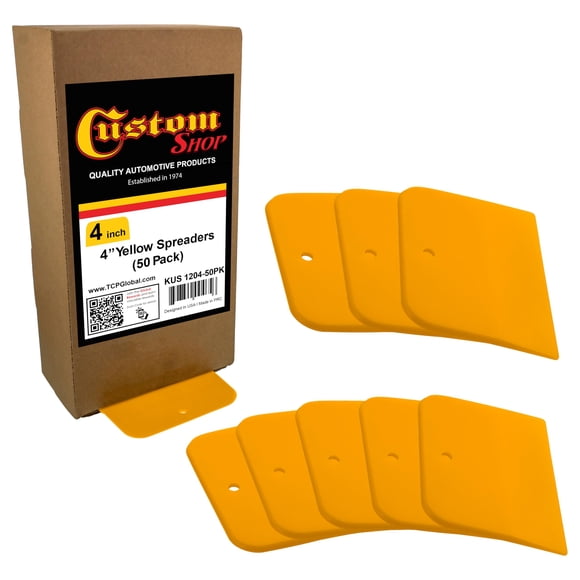 Herramientas espátula de plástico Custom Shop de 4 pulgadas, paquete de 50