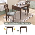 thumbnail image 7 of 29"- 45" Extendable Dining Table for 4, Folding Kitchen Table with Rubberwood Legs, Space-Saving Dinner Table for Living Room, Kitchen, Dining Room, Small Space (Only Table), 7 of 7