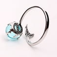 thumbnail image 5 of AYYUFE Adjustable Mermaid Tail Blue Rhinestone Bubble Finger Opening Women Ring Gift Copper, Rhinestone Silver, 5 of 7